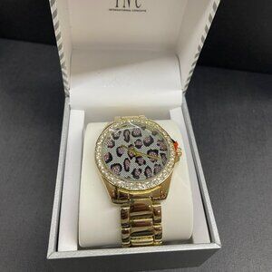 International Concepts Leopard Print Face Watch